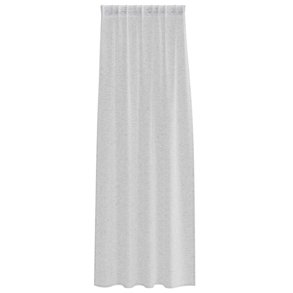 Voile zavjesa 2 pcs Svijetlo siva 245 x 140 cm Poliester
