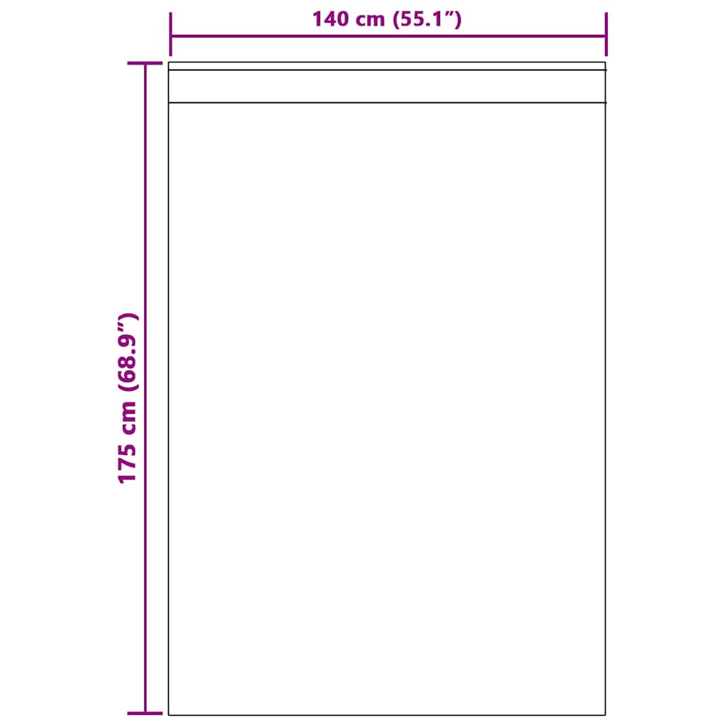 Voile zavjesa 2 pcs Tamno siva 175 x 140 cm Poliester