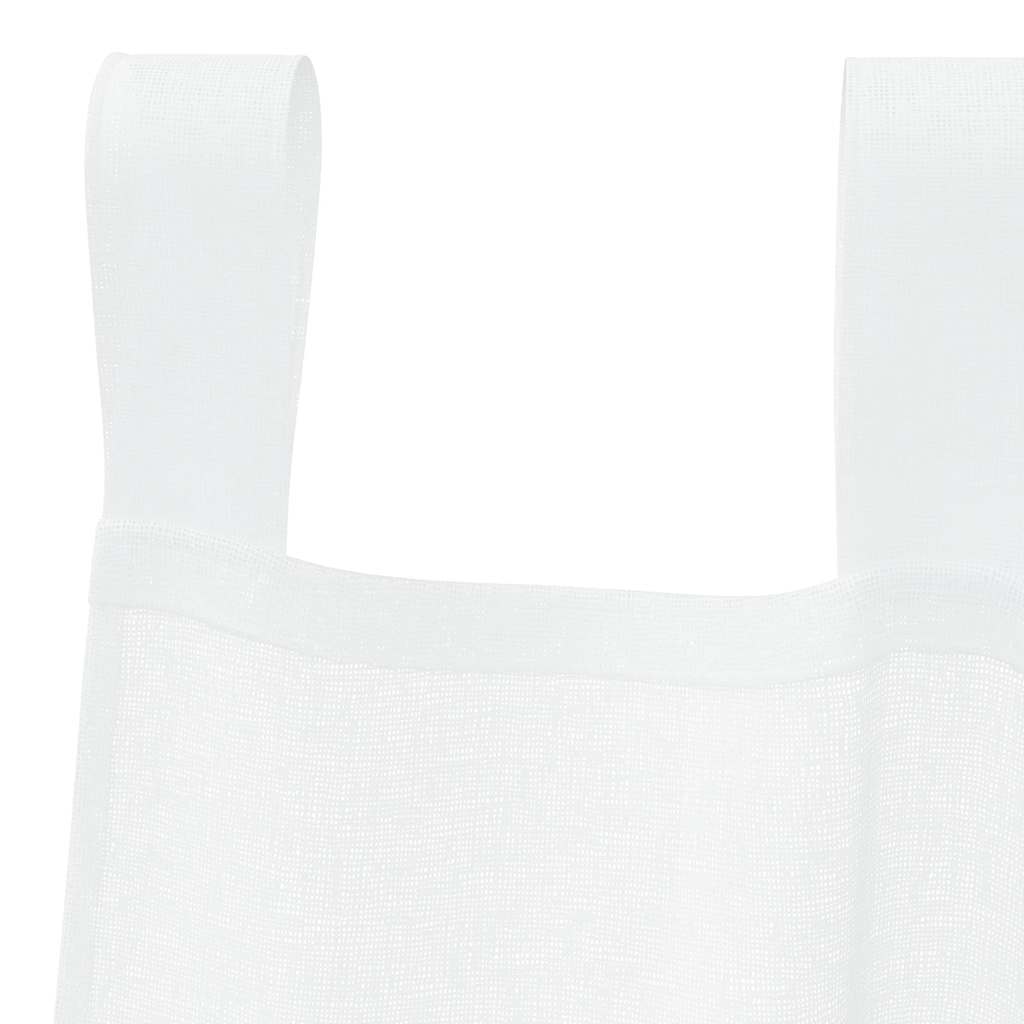Voile zavjesa sa zavjesama 2 pcs Bijelo 225 x 140 cm Poliester