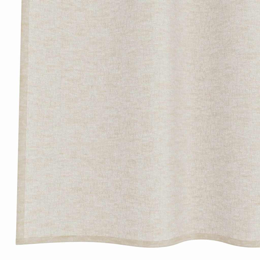 Voile zavjesa sa zavjesama 2 pcs Pijesak 225 x 140 cm Poliester