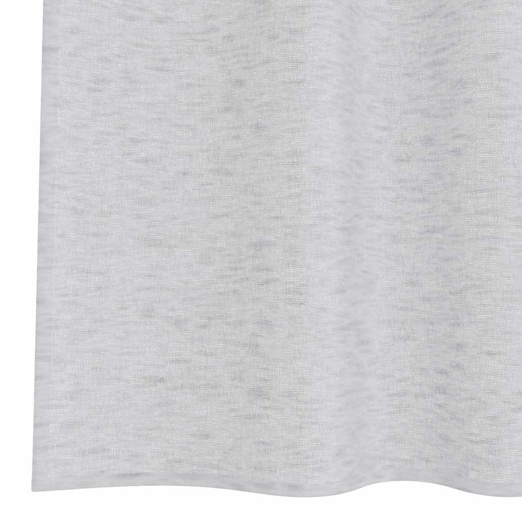 Voile zavjesa 2 kom. Svijetlo siva 175 x 140 cm Poliester