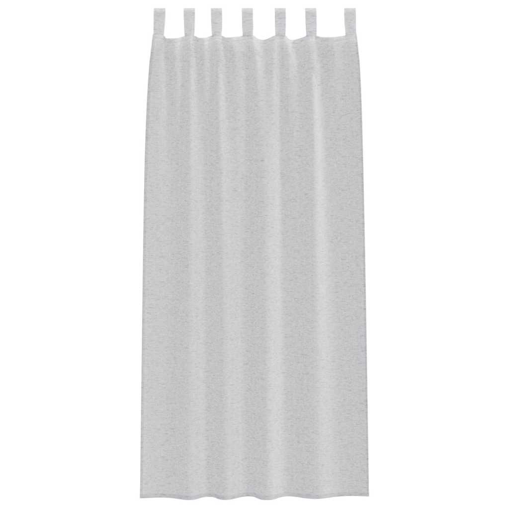 Voile zavjesa 2 pcs Svijetlo siva 260 x 140 cm Poliester