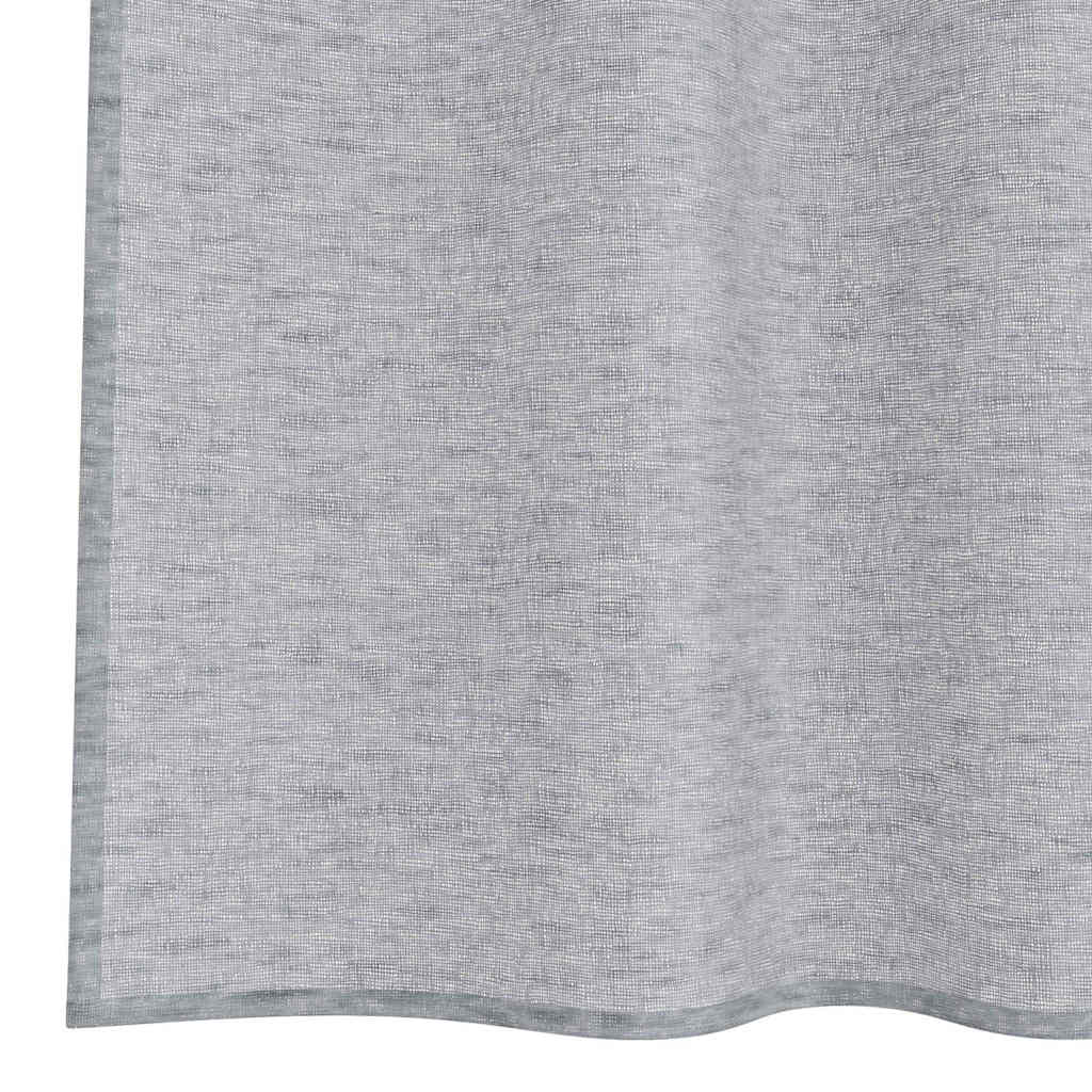 Voile zavjesa 2 pcs Tamno siva 245 x 140 cm Poliester