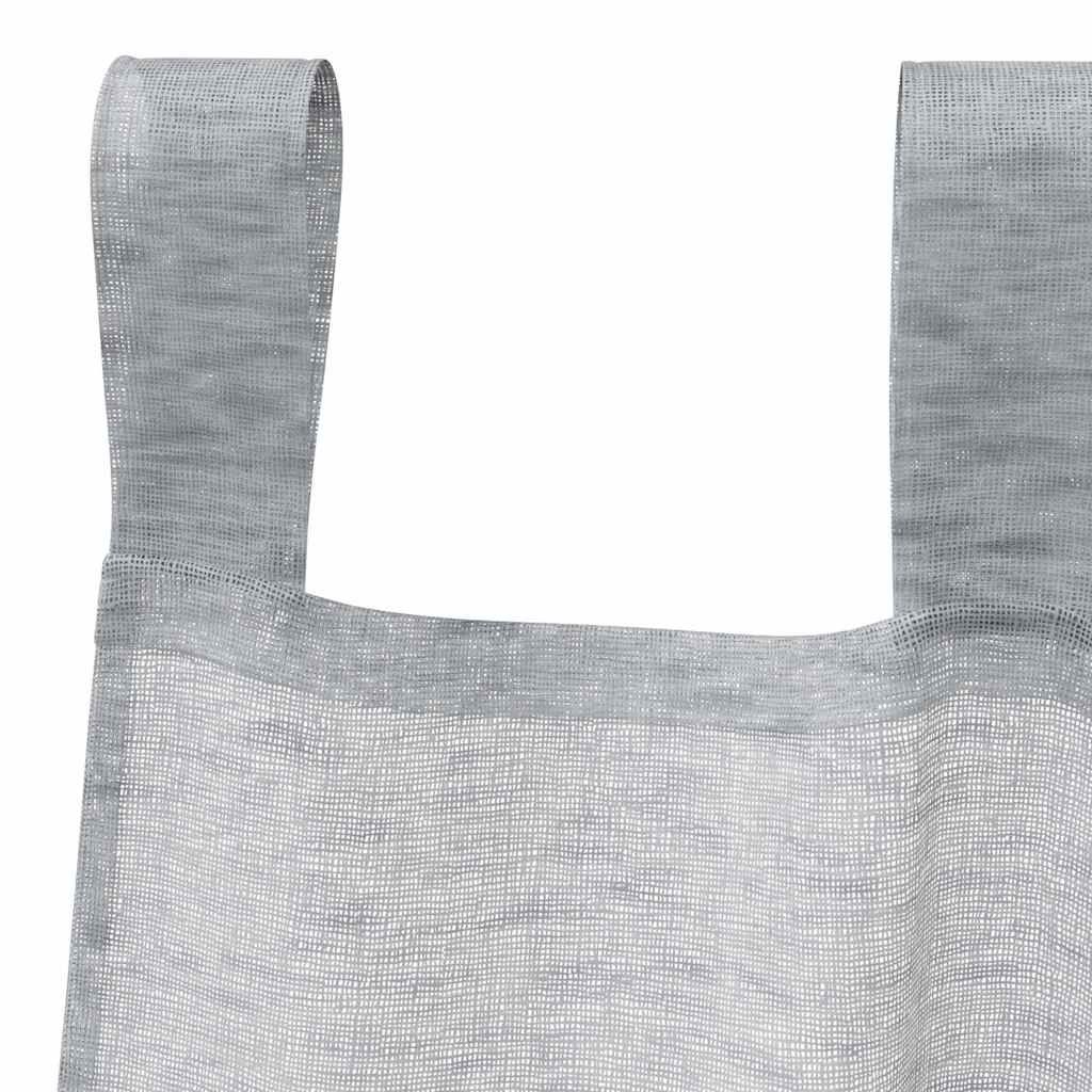 Voile zavjesa 2 pcs Tamno siva 260 x 140 cm Poliester