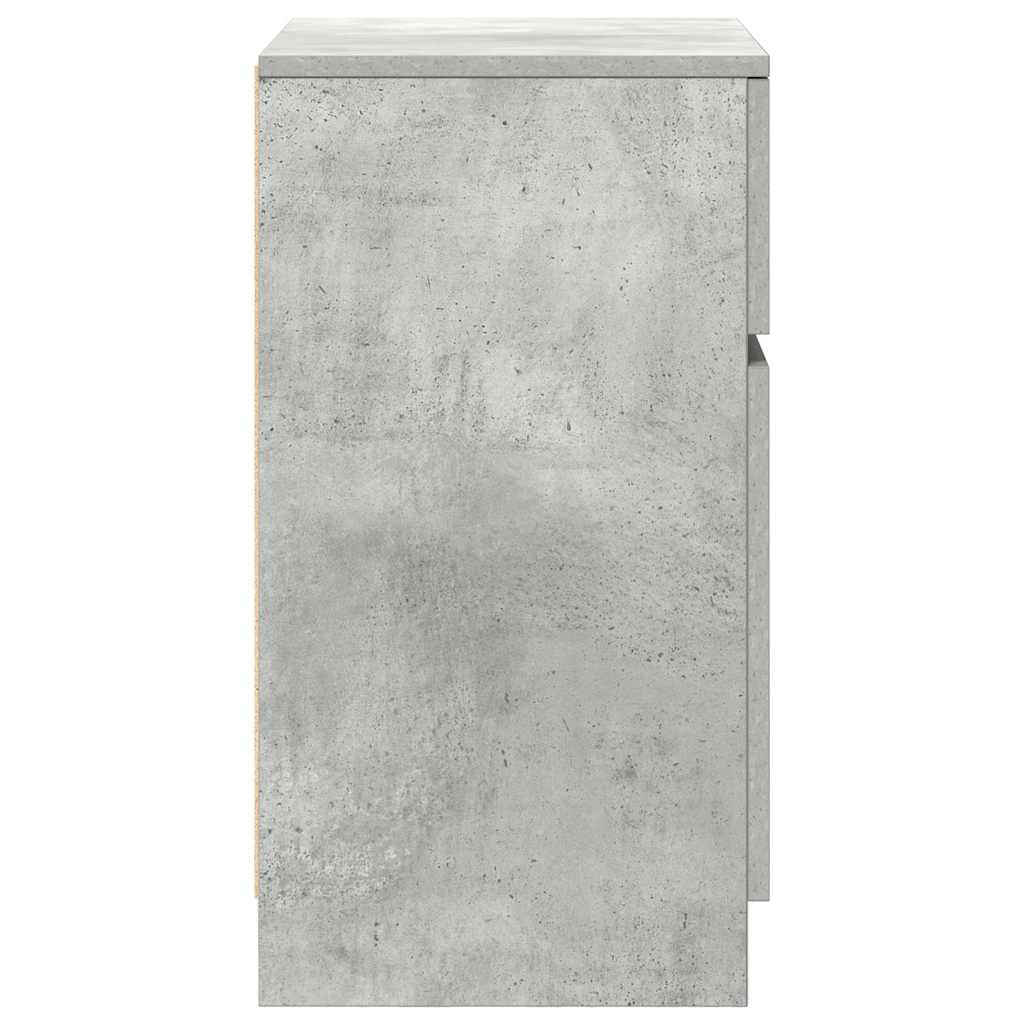 Noćni ormarići 2 kom beton sivi 39x35x65 cm Konstruirano drvo