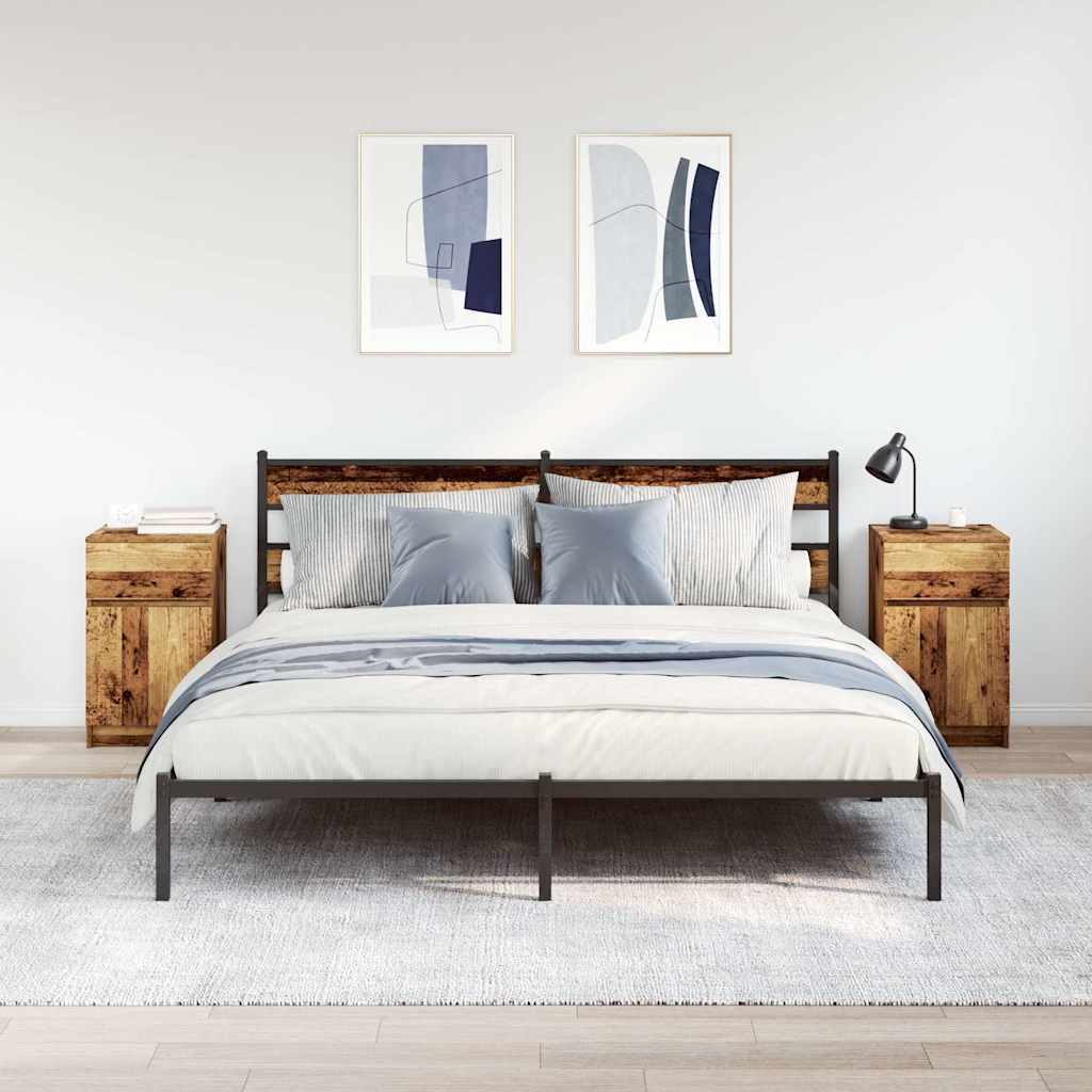 Noćni ormarići 2 kom staro drvo 39x35x65 cm konstruirano drvo