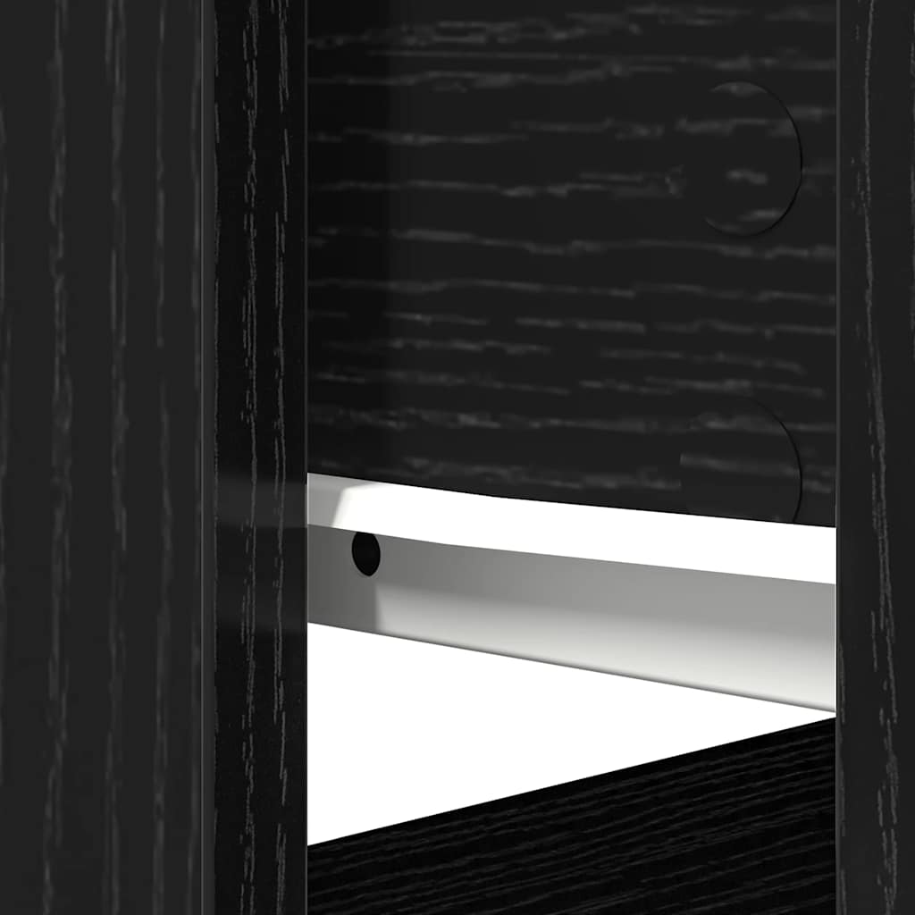 Konzolni stol s ladicama crni 85,5x38,5x74,5 cm