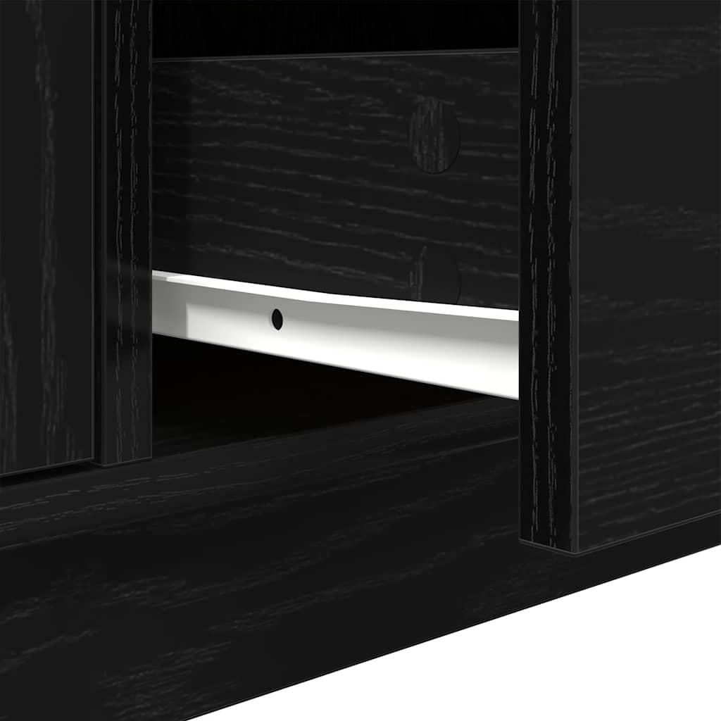 TV ormarić s LED svjetlima crni 100x41x50 cm