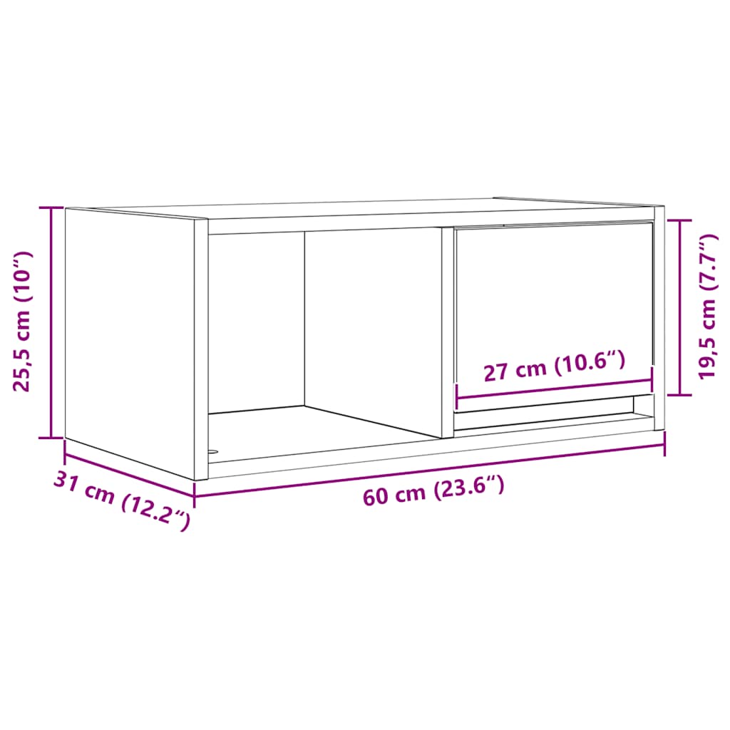 TV ormarići 2kom boja hrasta 60x31x25,5 cm konstruiranog drva