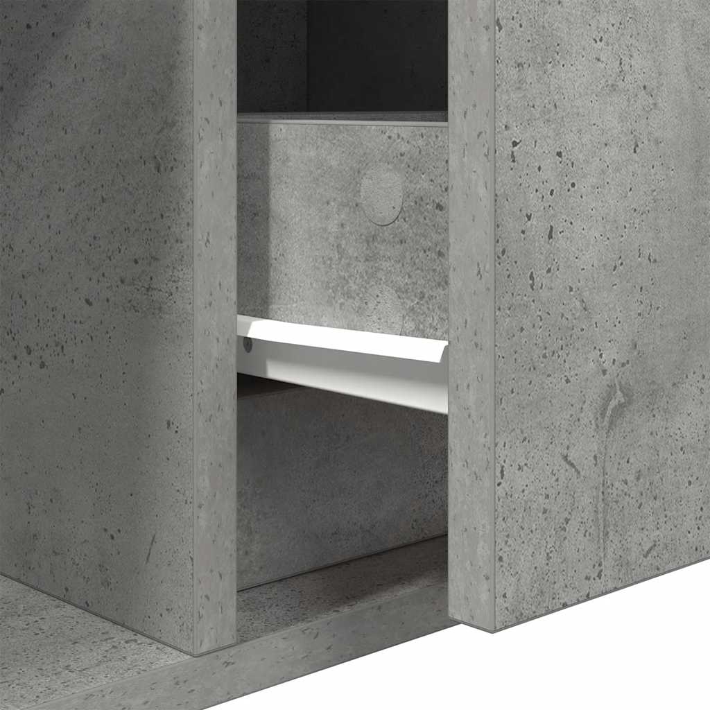 TV ormarići 2 kom boja betona 60x31x25,5 cm konstruirano drvo