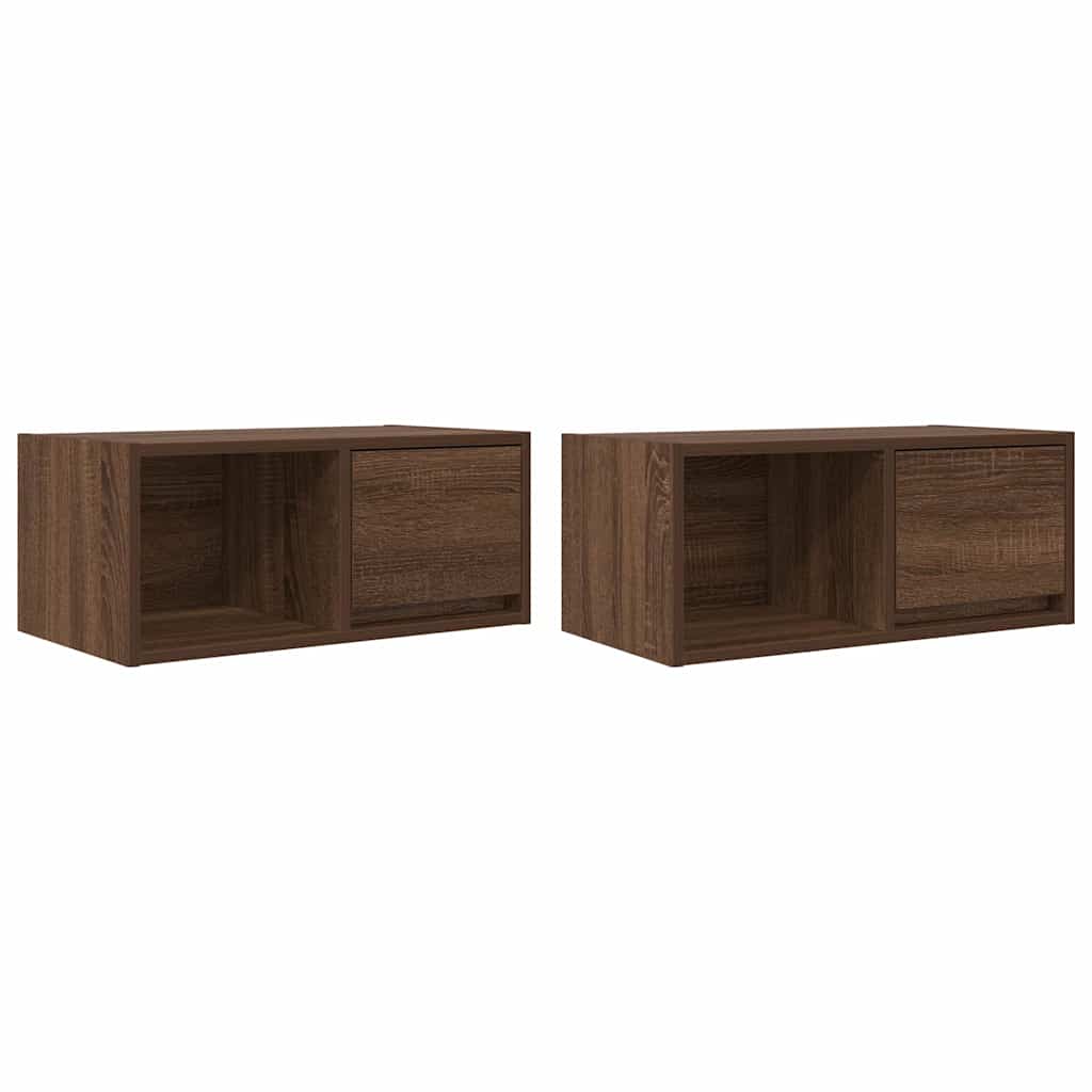 TV ormarići 2 kom boja smeđeg hrasta 60x31x25,5 cm drveni