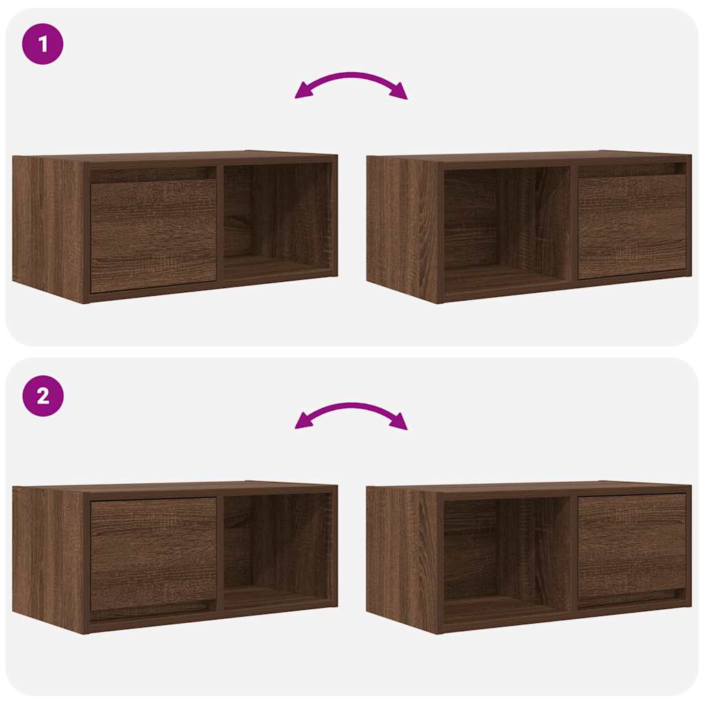 TV ormarići 2 kom boja smeđeg hrasta 60x31x25,5 cm drveni