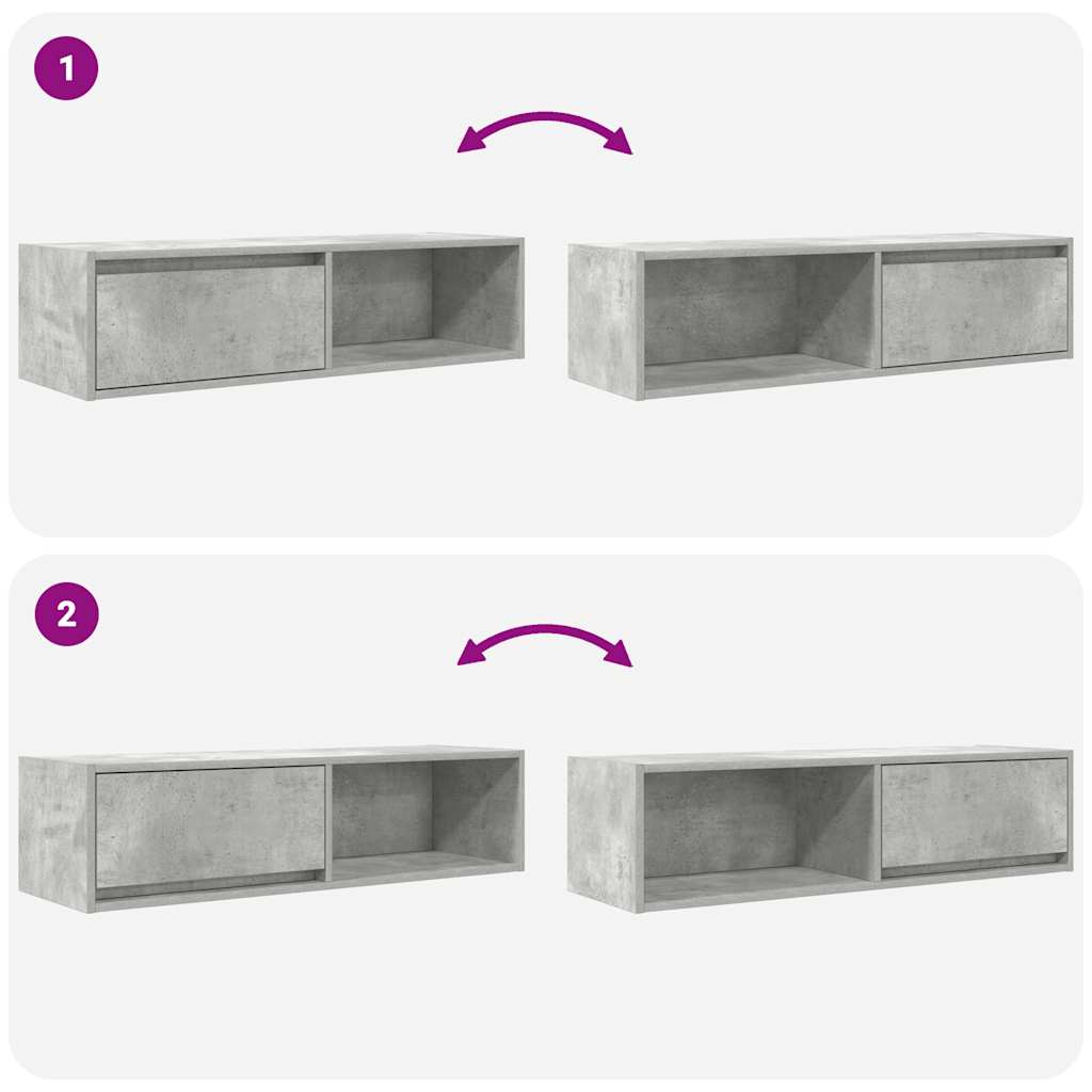 TV ormarić boja betona 100x31x25,5 cm od konstruiranog drva