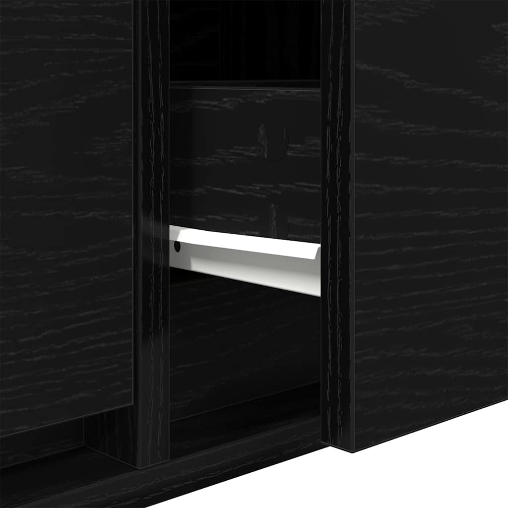 TV ormarići 2 kom crni hrast 80x31x25,5 cm konstruiranog drva