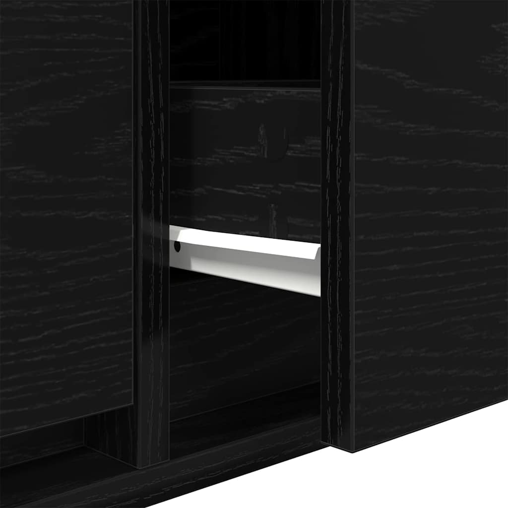 TV ormar Zidne Crni hrast 100 x 31 x 25,5 cm Konstruirano drvo