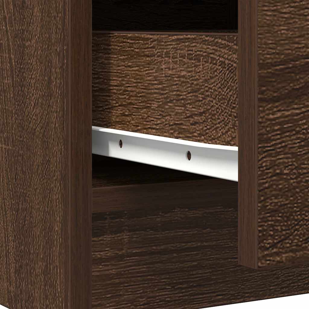 Komoda s ladicama smeđeg hrasta 71x35x65 cm konstruirano drvo