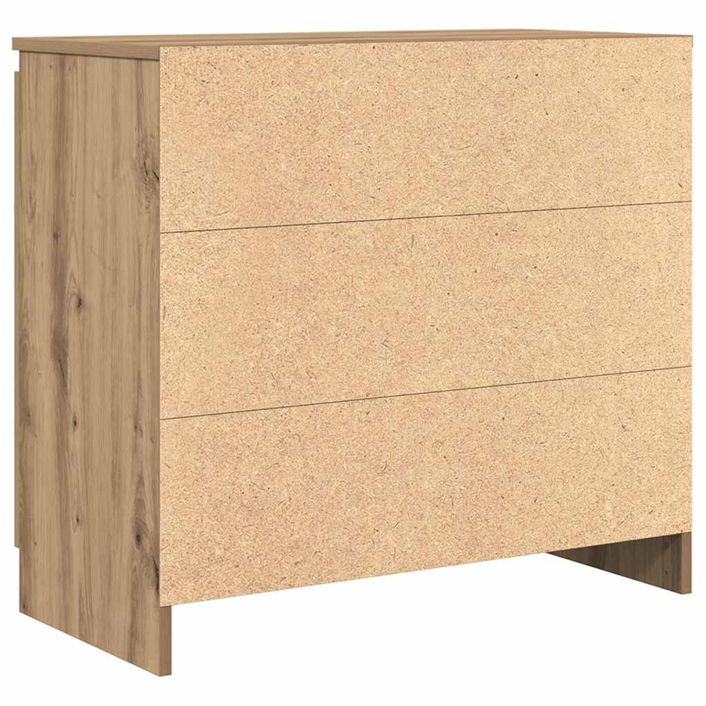 Komoda s ladicama artisan hrast 71x35x65 cm konstruirano drvo