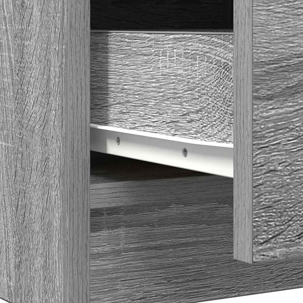 Komoda s ladicama siva Sonoma 71x35x84 cm izrađeno drvo