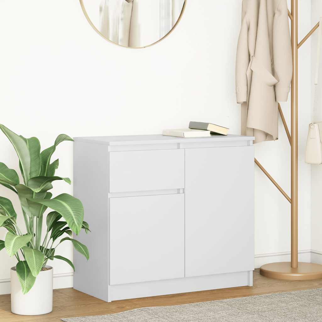 Komoda s ladicama bijela 71x35x84 cm konstruirano drvo