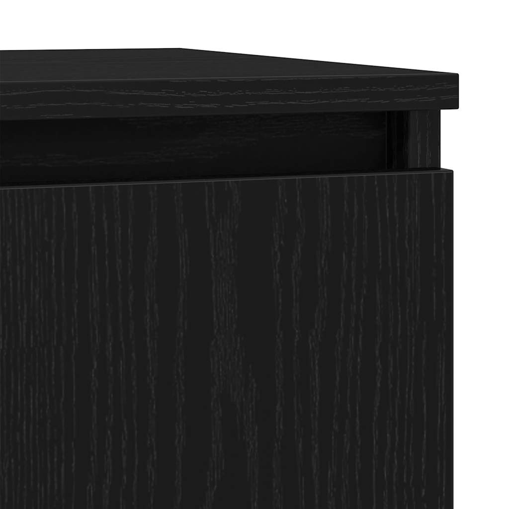 Komoda s ladicama crni hrast 71x35x65 cm konstruirano drvo