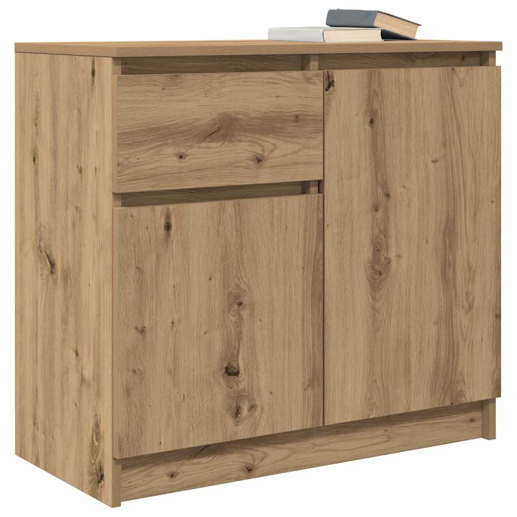 Komoda s ladicama artisan hrast 71x35x65 cm konstruirano drvo