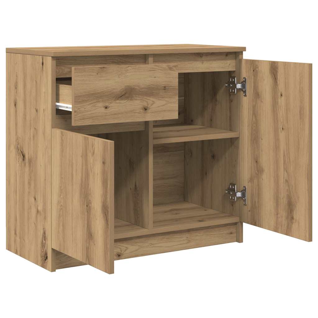 Komoda s ladicama artisan hrast 71x35x65 cm konstruirano drvo