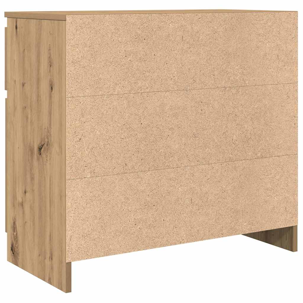 Komoda s ladicama artisan hrast 71x35x65 cm konstruirano drvo