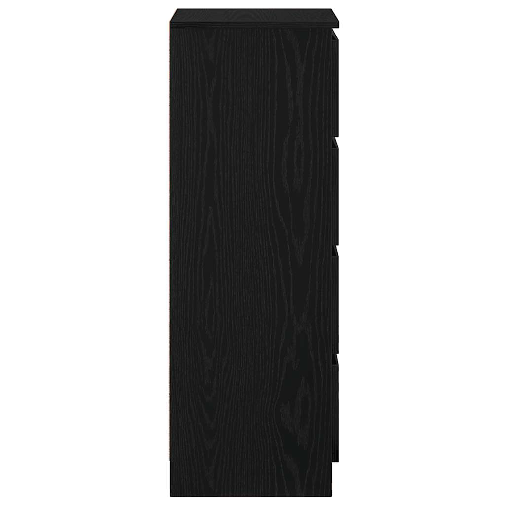Komoda crni hrast 37,5x35x99 cm izrađeno drvo
