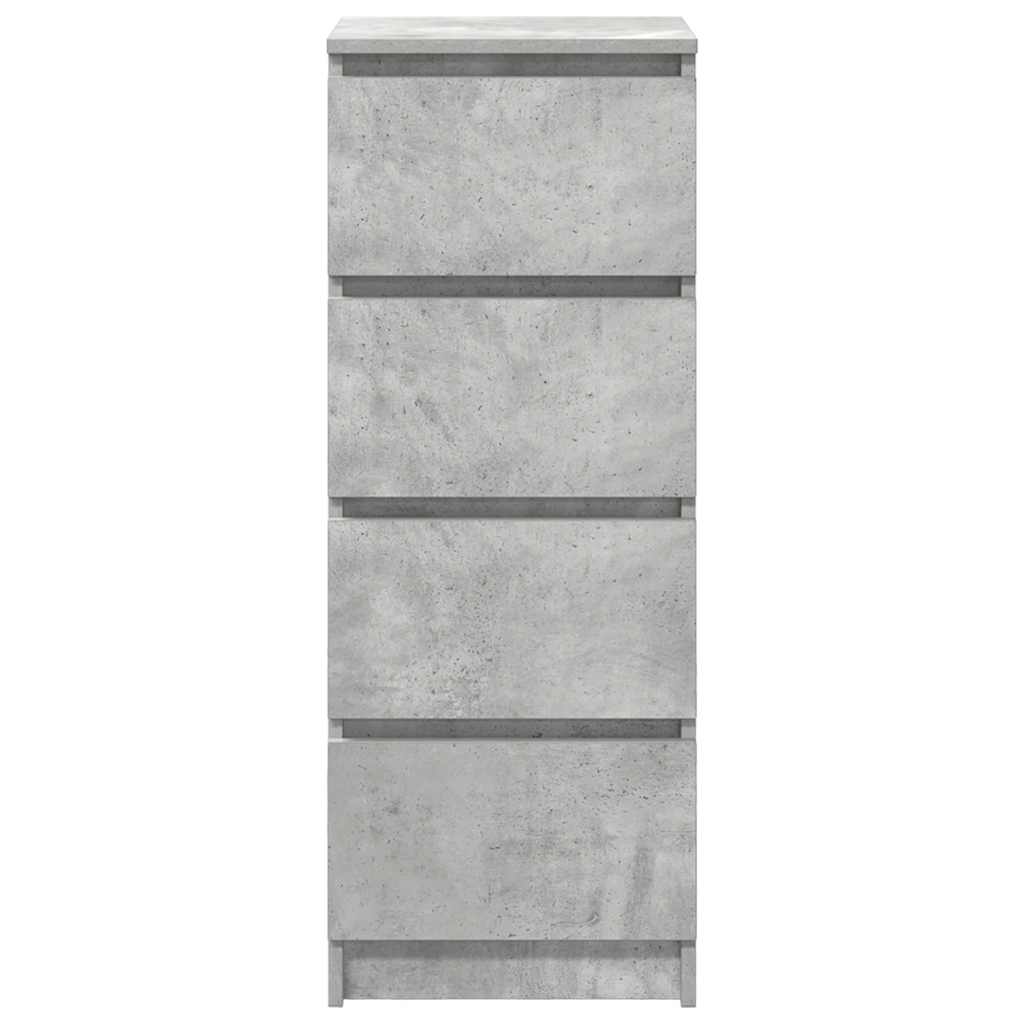 Komoda beton siva 37,5x35x99 cm konstruirano drvo