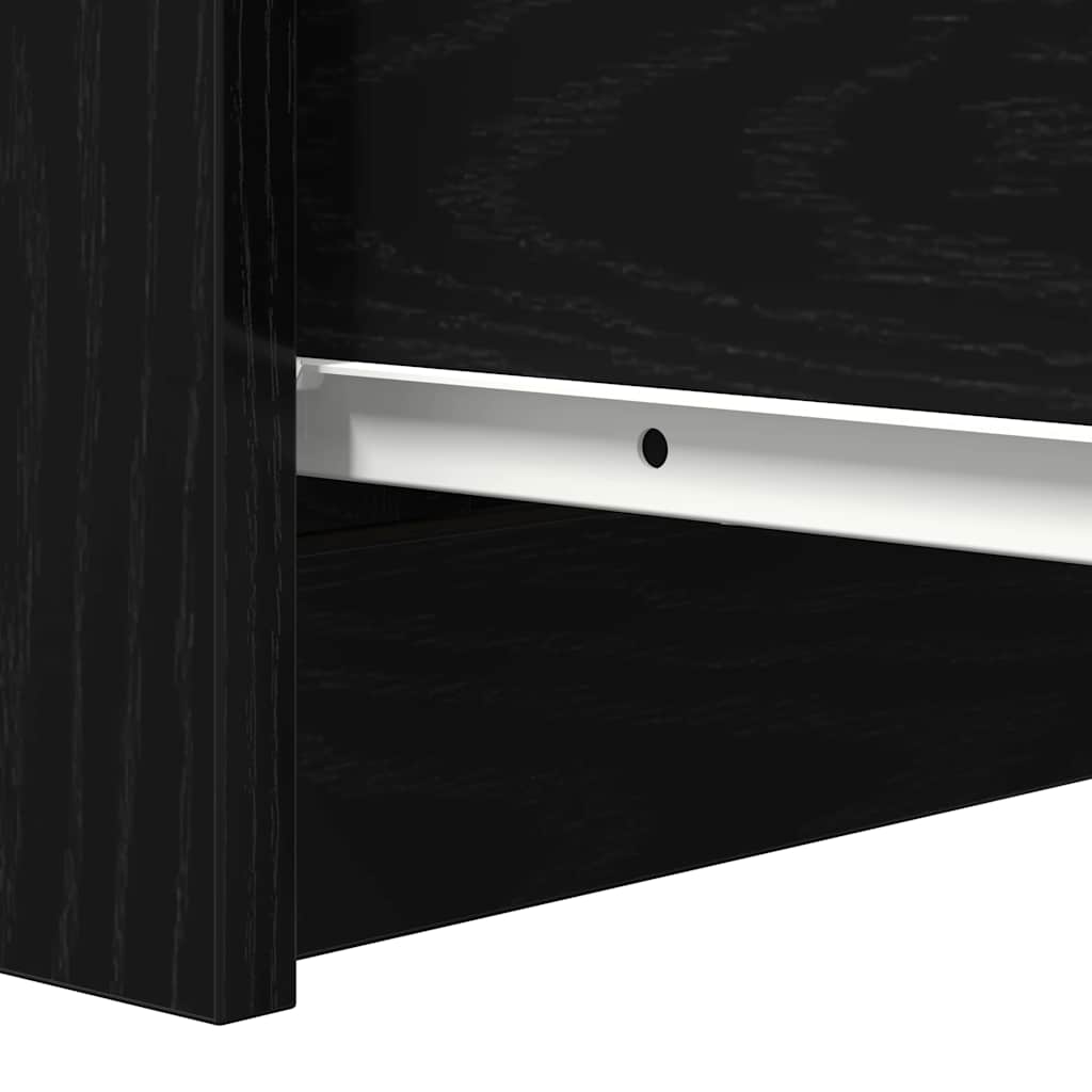 Komoda s ladicama crni hrast 37,5x35x99 cm konstruirano drvo