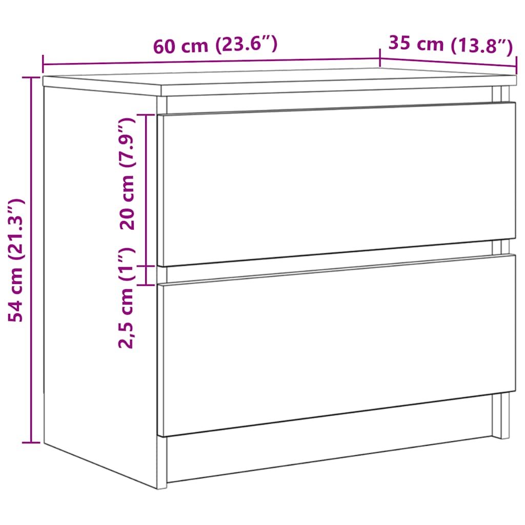TV ormarić boja artisian hrast 60x35x54 cm konstruirano drvo