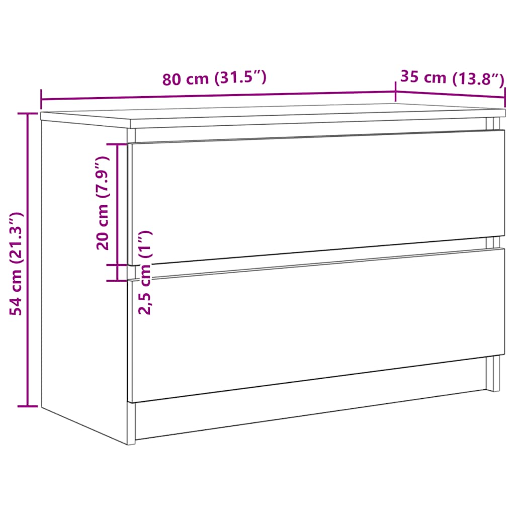 TV ormarić sonoma hrast 80x35x54 cm izrađeno drvo