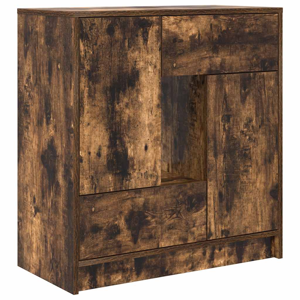 Komoda s ladicama i vratima dimljeni hrast 70,5x34x74,5 cm