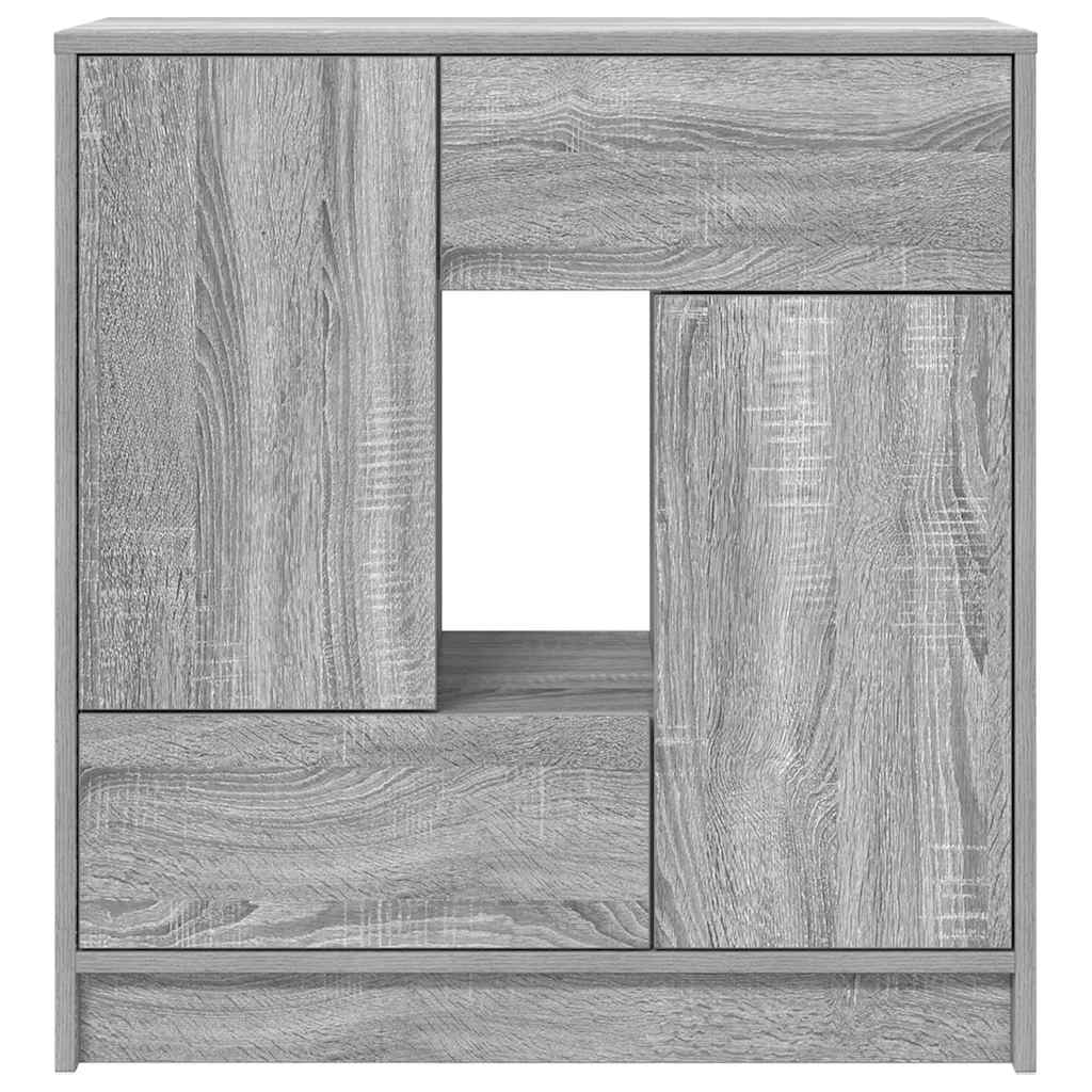 Komoda s ladicama i vratima siva sonoma 70,5x34x74,5 cm