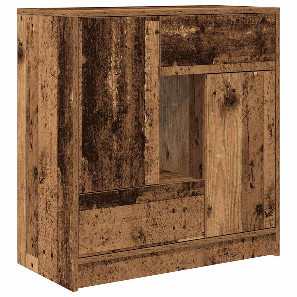 Komoda s ladicama i vratima staro drvo 70,5x34x74,5 cm