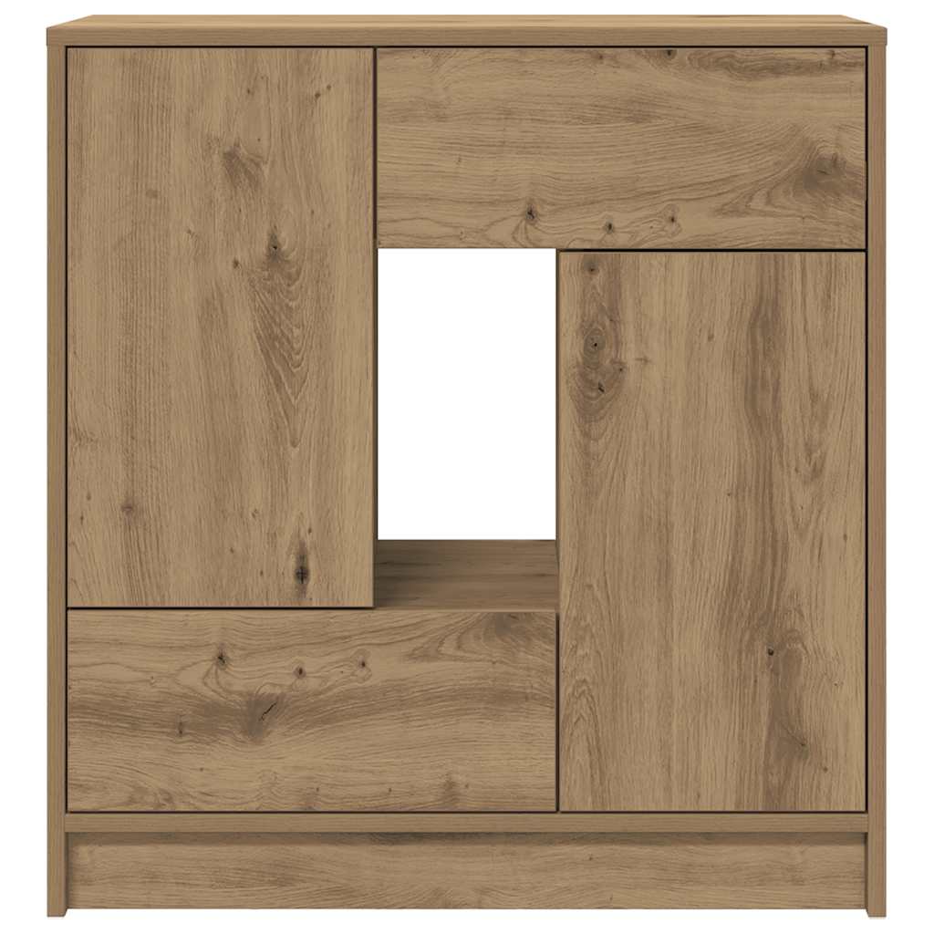 Komoda s ladicama i vratima artisan hrast 70,5x34x74,5 cm