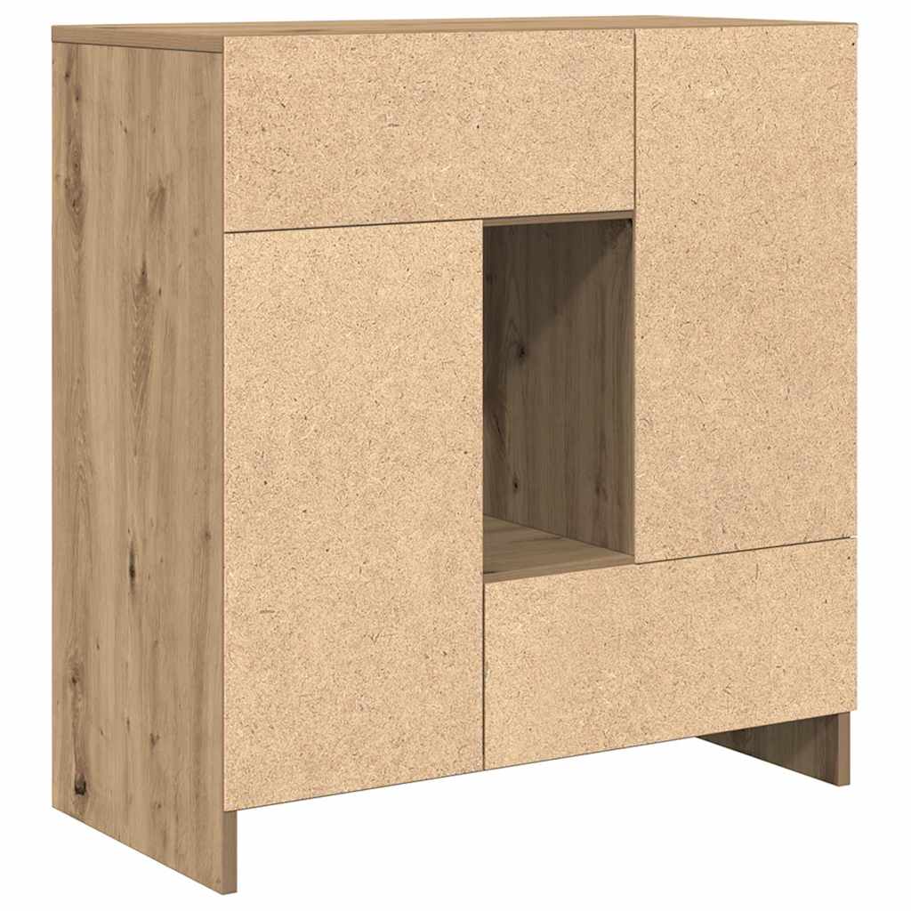 Komoda s ladicama i vratima artisan hrast 70,5x34x74,5 cm