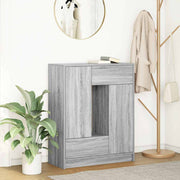 Komoda s ladicama i vratima siva sonoma 73x31x90 cm