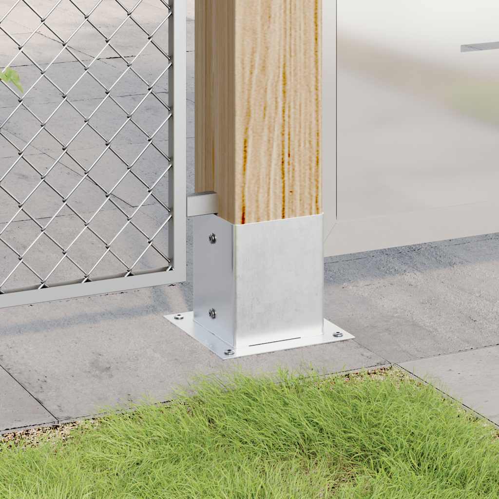 Postolja za stupove kvadratna 12 kom 121x121 mm pocinčani čelik