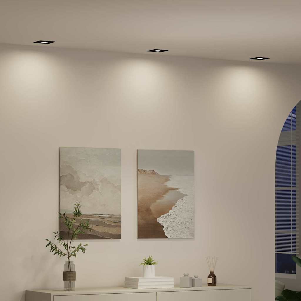 Reflektor 6 pcs Crna 9 x 9 x 2 cm Aluminij