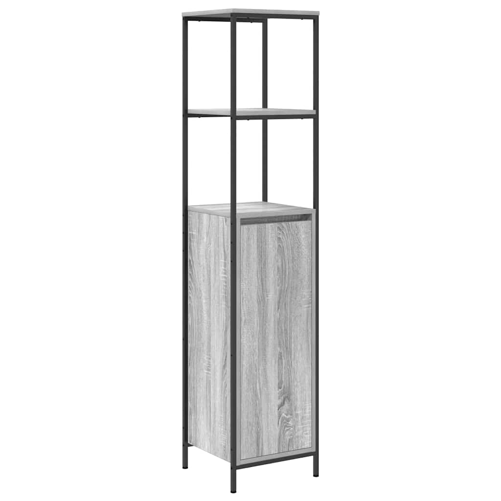 Set namještaja za kupaonicu s ladicama 2 pcs Siva sonoma i Crna