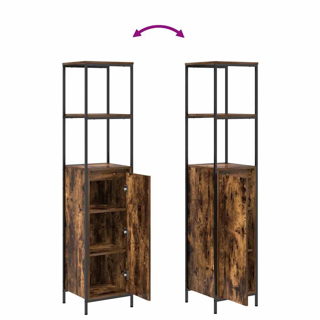 Set namještaja za kupaonicu Zidne 3 pcs Dimnjeni hrast i crna