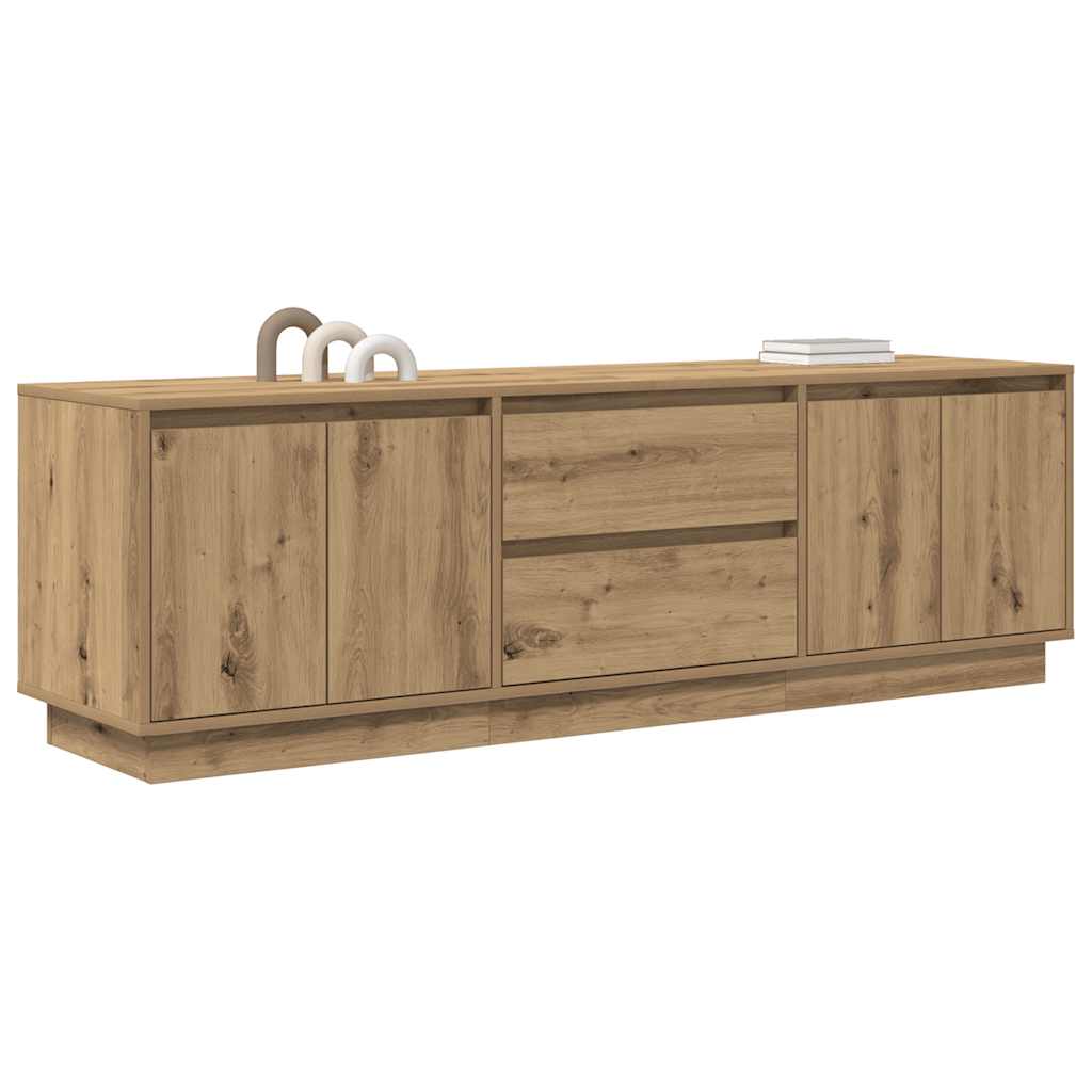TV ormarić s LED svjetlima artisan hrast 160,5x41x50 cm