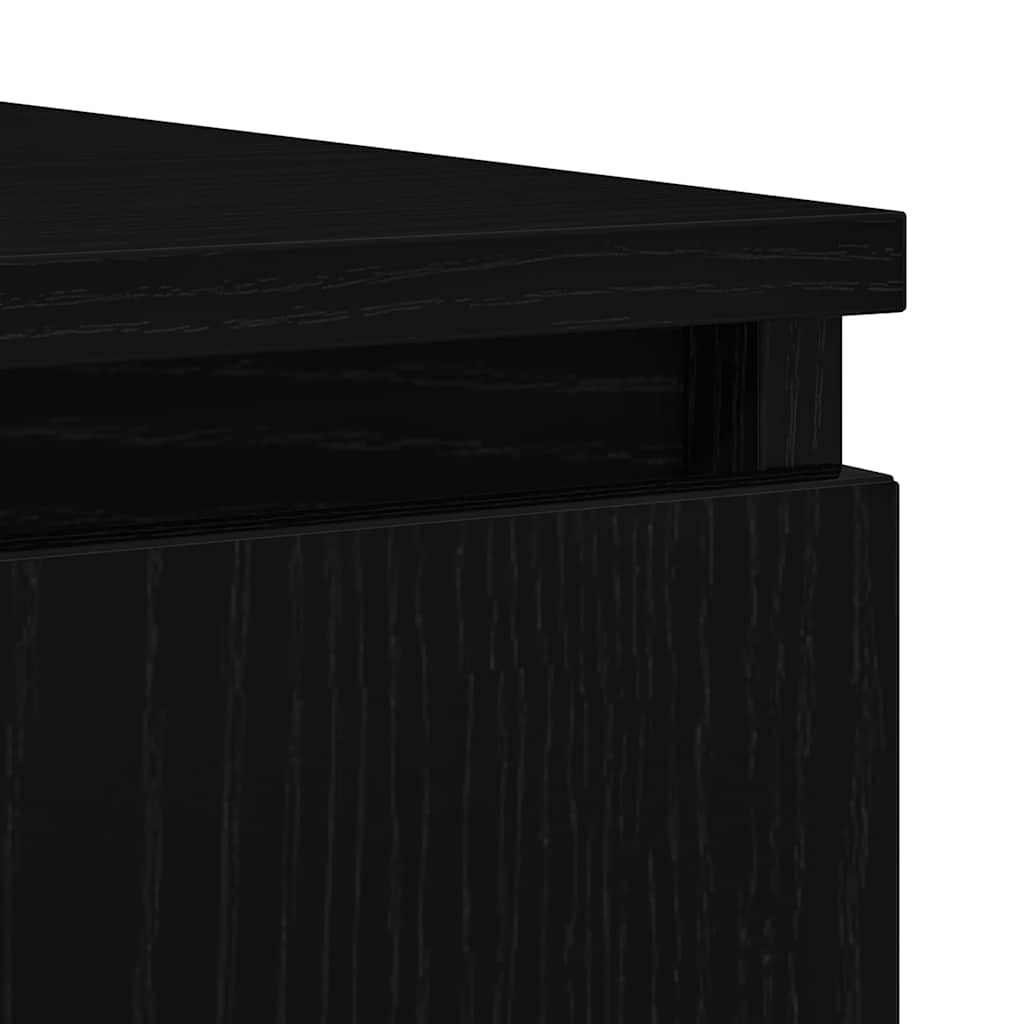 Komoda s ladicama crni hrast 100,5x35x76 cm konstruirano drvo