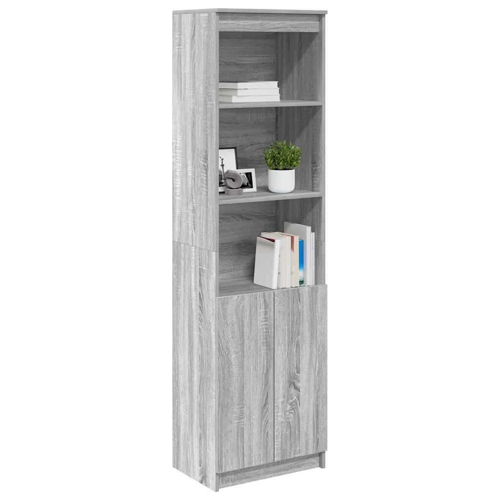 Visoka komoda siva sonome 50x35x180 cm od konstruiranog drva
