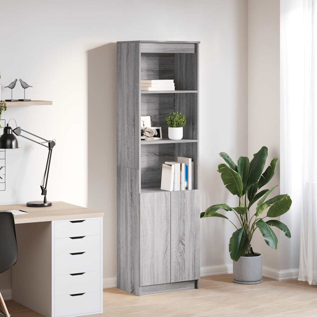 Visoka komoda siva sonome 50x35x180 cm od konstruiranog drva