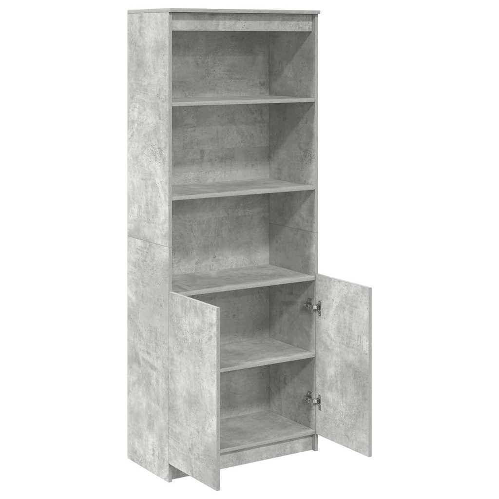 Visoka komoda siva betona 70x35x180 cm od konstruiranog drva