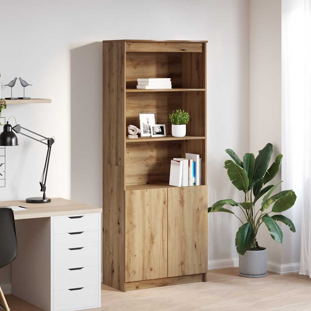Visoka komoda artisan hrast 70x35x180 cm od konstruiranog drva