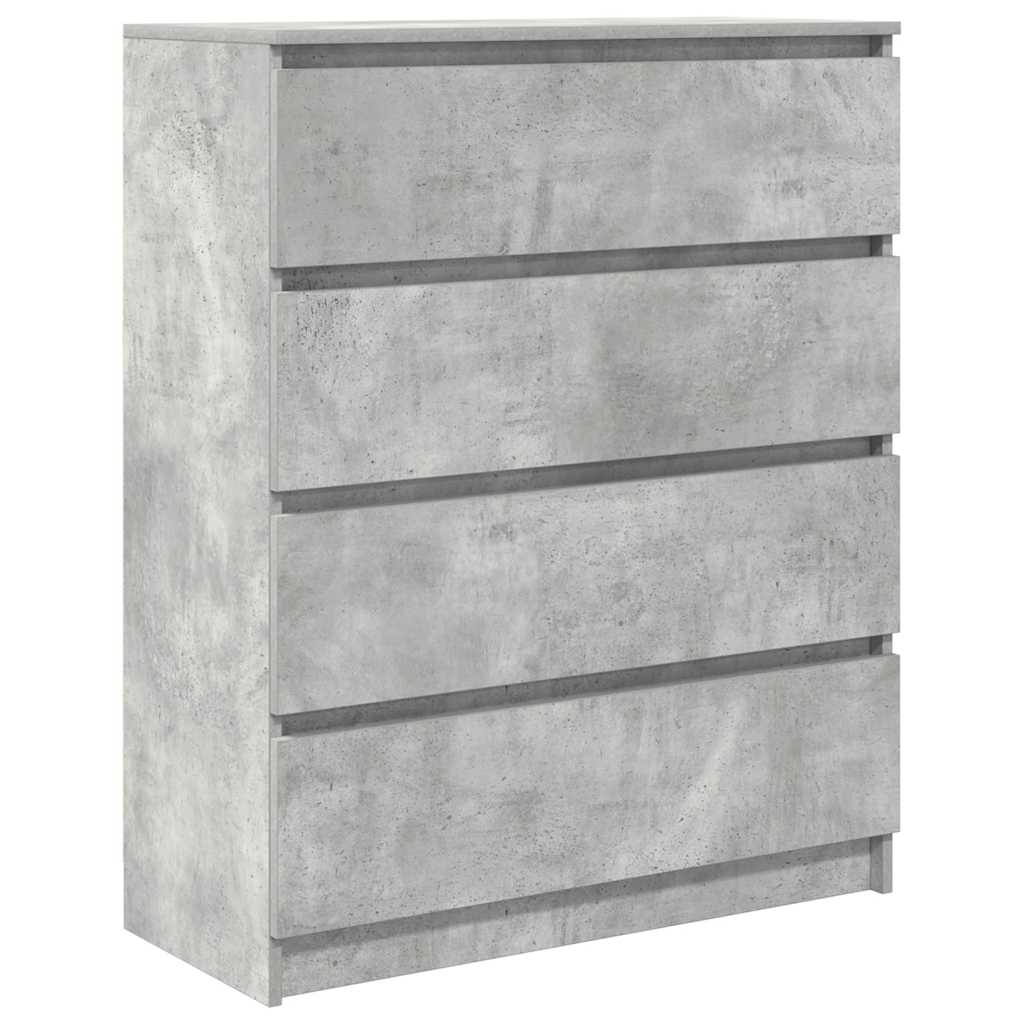 Komoda siva boja betona 80x35x99 cm od konstruiranog drva