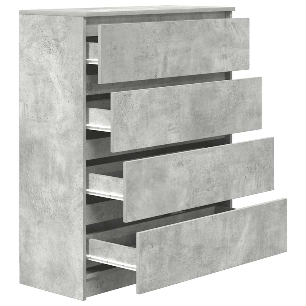 Komoda siva boja betona 80x35x99 cm od konstruiranog drva